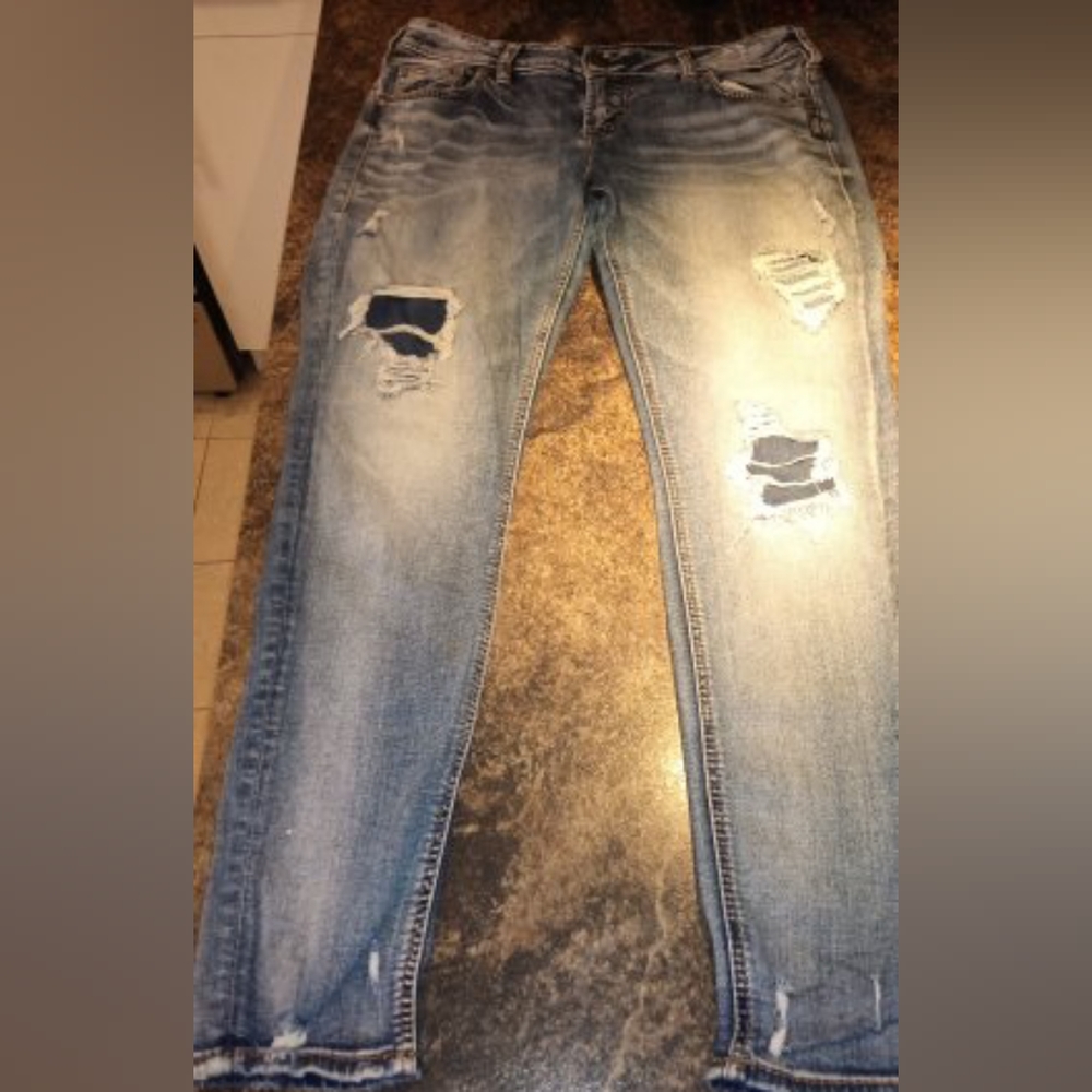 Silver "Girlfriend" Jeans